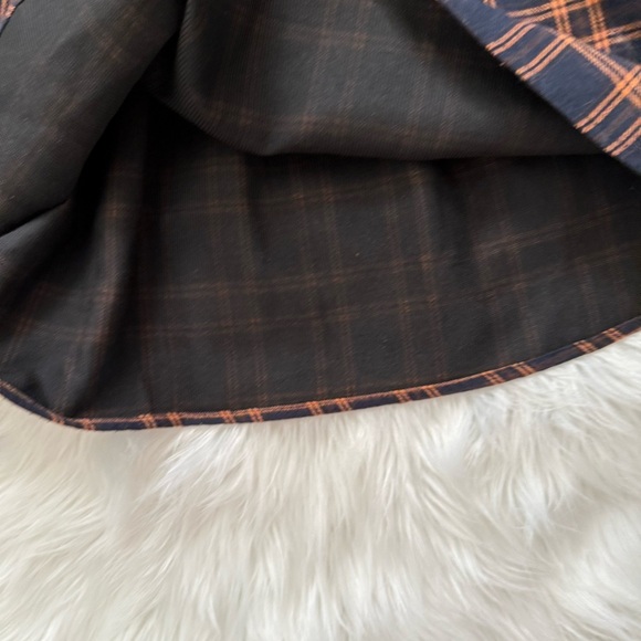 SHEIN Moosta Plaid Pleated Flap Pocket Mini Skirt Medium - Picture 7 of 7